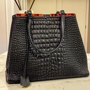 Fendi 3 Jours (Trois Jours) Tote Croc Embossed